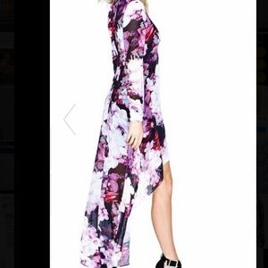 Marciano High Low Floral Fusion Dress